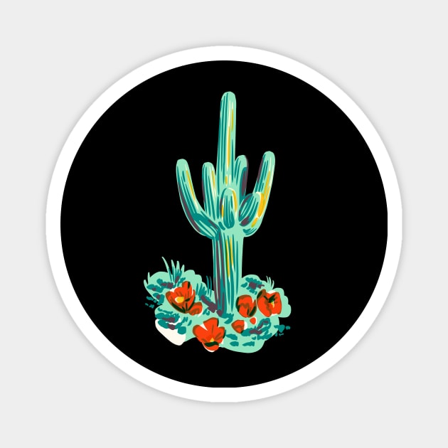 Saguaro Cactus Magnet by JordanKay